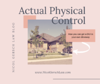 Actual Physical Control; Car parked in a driveway; Yes, you can get a DUI Here; Colorado Lawyer Team blog post; DUI While Parked